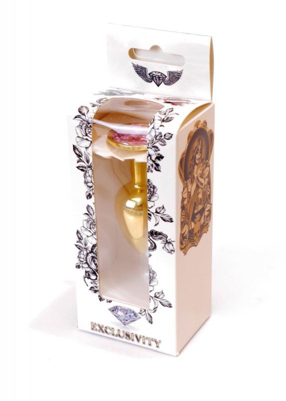 Korek analny z diamentem Jewellery Gold PLUG- Rose