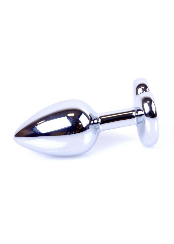 Korek analny z diamentem serce Jewellery Silver  Heart PLUG- Green