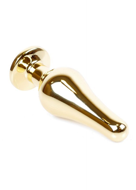 Złoty korek analny z diamentem Jewellery Gold BUTT PLUG- Pink
