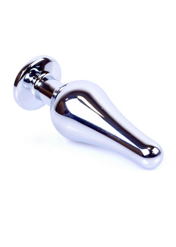 Korek analny z kryształem Jewellery Silver BUTT PLUG- Light Blue