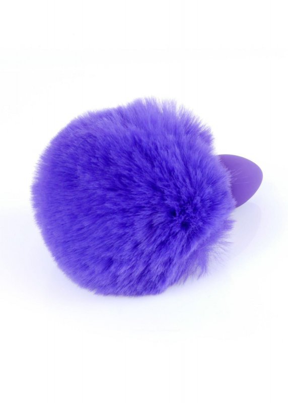 Korek analny ogonek króliczka Jewellery Silicon PLUG - Bunny Tail - Purple