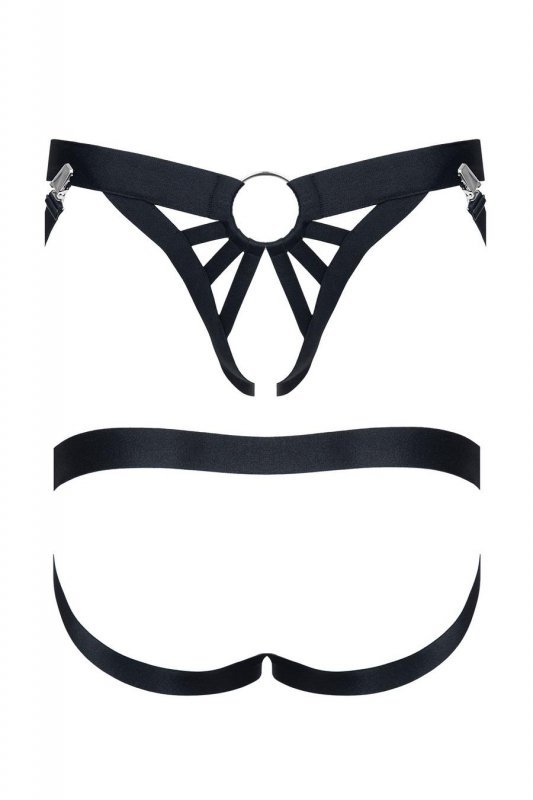 Męskie majtki jockstrap Fetish open back odkryte pośladki rozpinane S/M