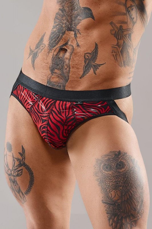 Męskie seksowne majtki jockstraps odkryty tyłek - L