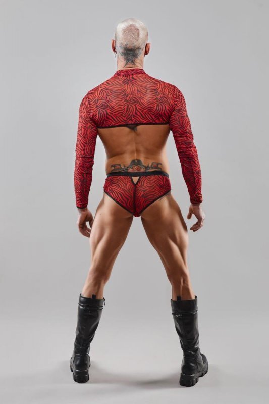 Męskie majtki brazyliany chippendales błyszczące - XXL