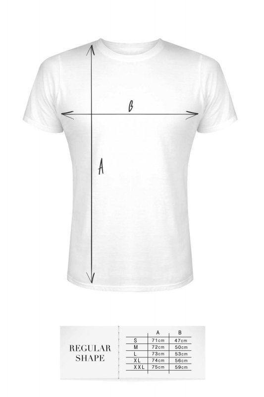 T-shirt men white M regular