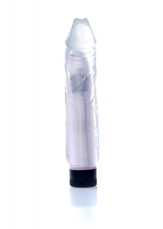 Mocny wibrator żelowy realistyczny transparentny 22 cm