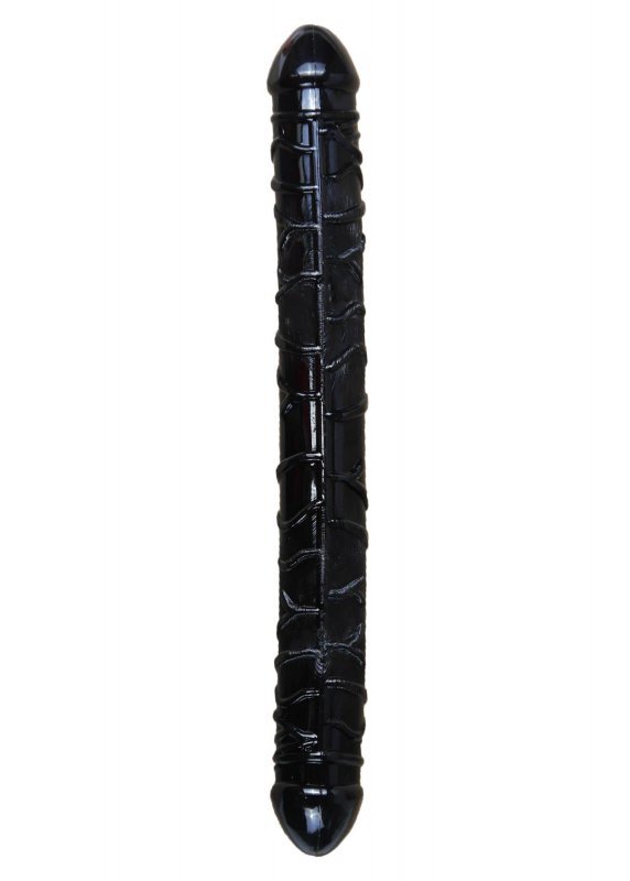 Dildo flexible double dong - black