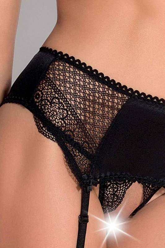 Bielizna Clarisse set with open bra black L/XL - Casmir