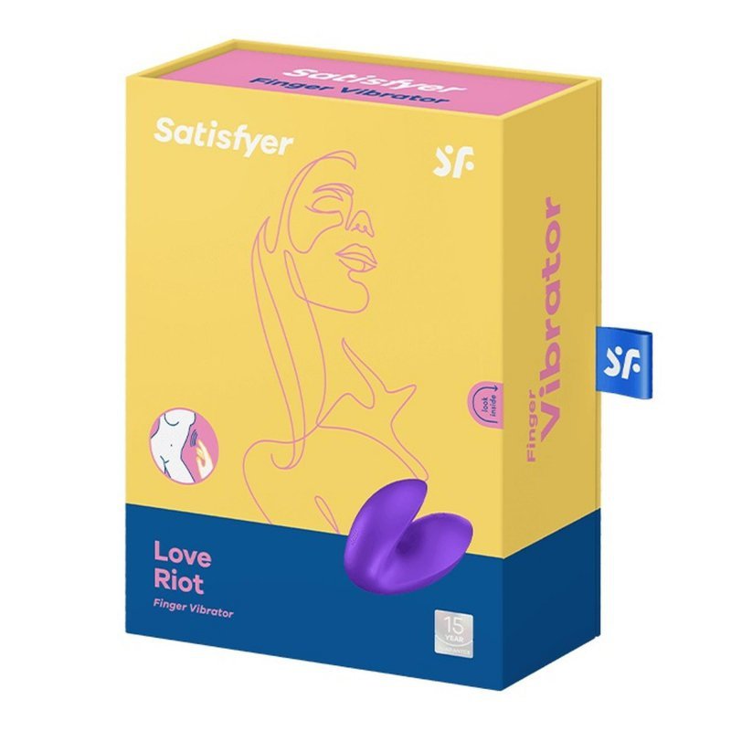 Dyskretny masażer na palec Satisfyer Love Riot fiolet