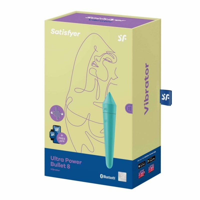Wibrator pociskowy SatisfyerUltra Power Bullet 8 turkusowy