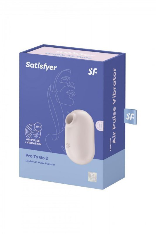 Masażer ssący powietrzny Satisfyer Pro To Go 2 beżowy