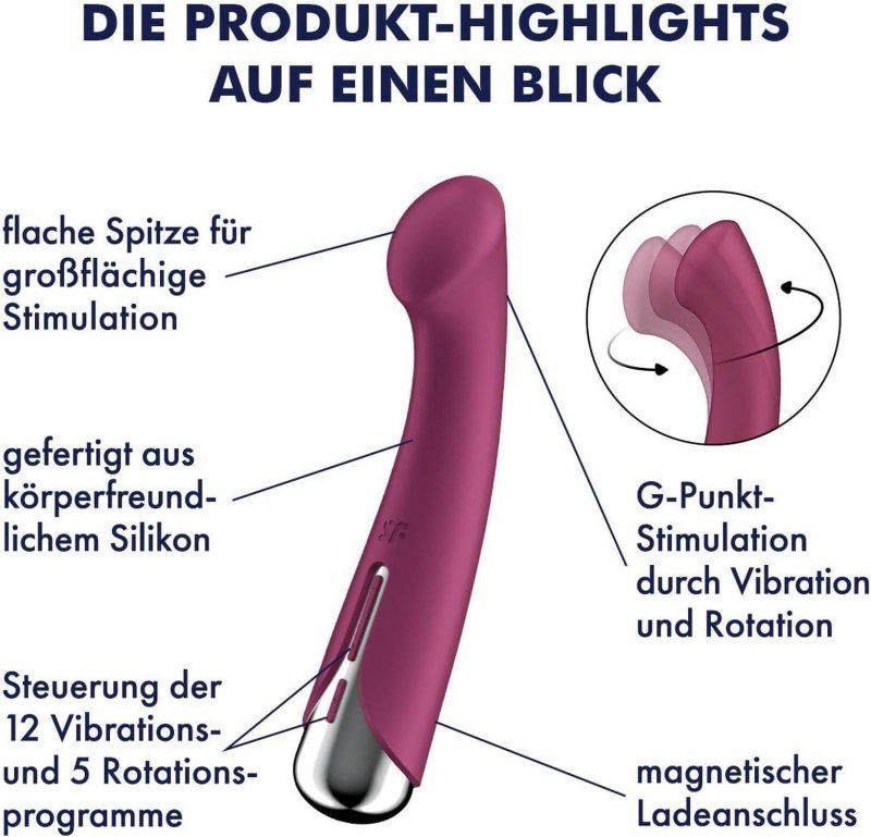 Wibrator damski Satisfyer Spinning G-Spot 1 Red