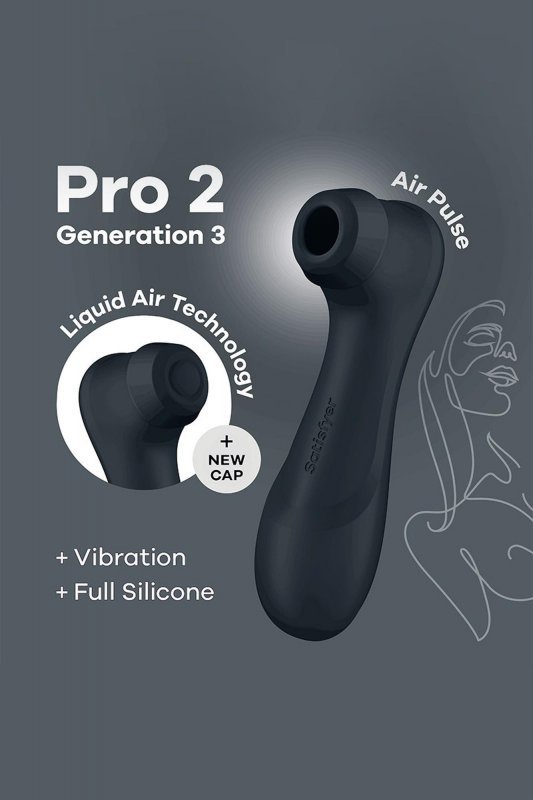 Pro 2 generation 3with liquid air technology, vibration and bluetooth/app black