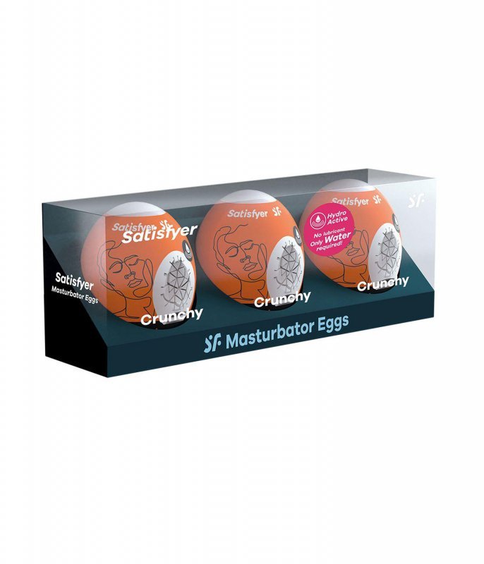 3x Masturbator Satisfyer Eggs Crunchy zestaw jajek