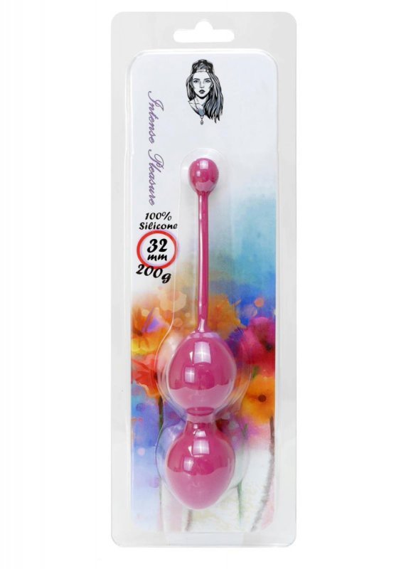 Silicone kegel balls 32mm 200g dark pink - boss series