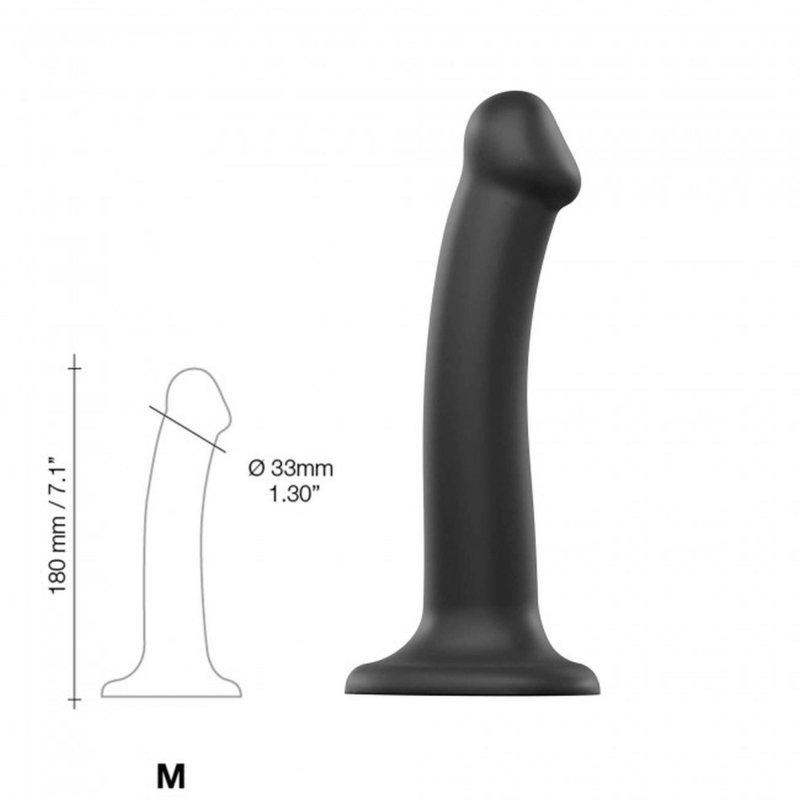 Dildo analne na przyssawce stymulator czarny 18 cm