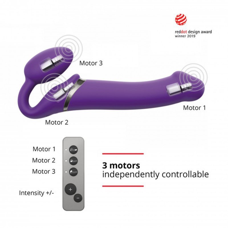 Vibrating Strapon - M - purple