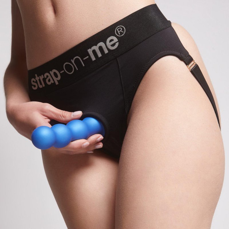 Dildo kulki analne na przyssawce orgazm niebieski 12,5 cm 