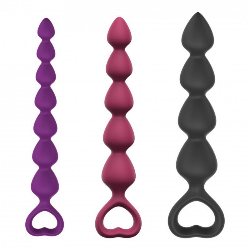 Elastyczna sonda analna kulki koraliki stymulator odbytu 15 cm