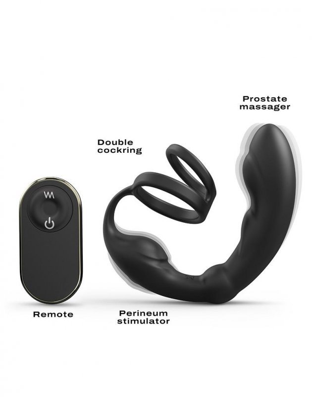 Wibrujący masażer prostaty z pierścieniem na penisa Dorcel P-Ring