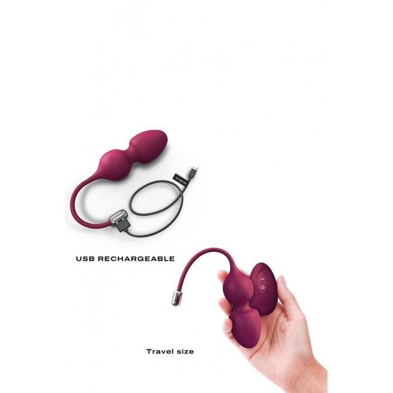 Kulki waginalne sterowane pilotem Dorcel Love Balls Plum
