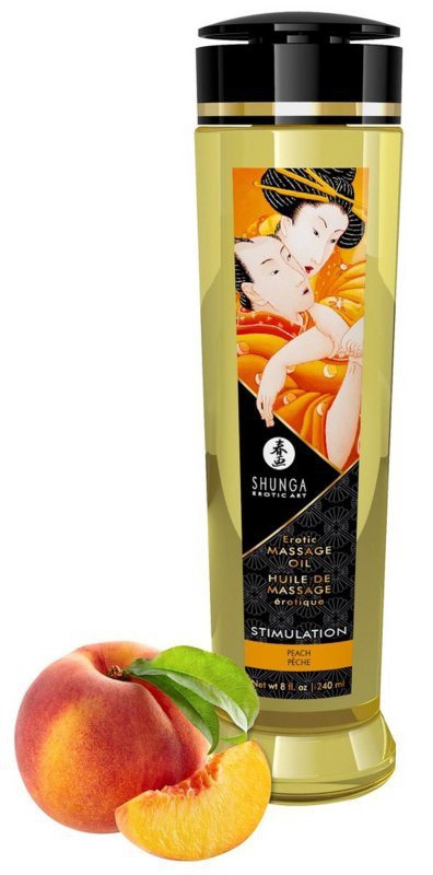 Massage oil stimulation peach