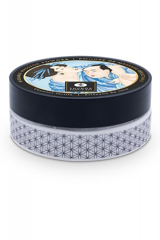 Kokosowy puder do seksu ciała podniecający + piórko Body Powder