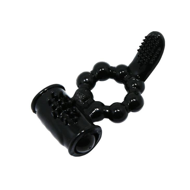 Wibrujący pierścień erekcyjny stymulator łechtaczki Pretty Love - Sweet Ring Black