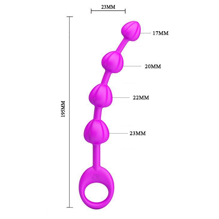 Kulki analne sonda z uchwytem Pretty Love Beeds 19 Cm