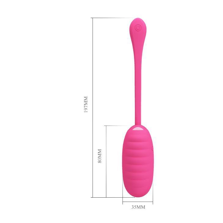 Prązkowane jajeczko wibrujące Pretty Love Kirk Egg różowe