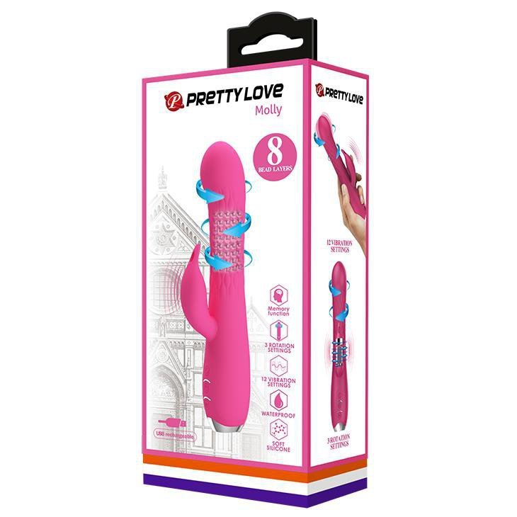 Wibrator rotacyjny króliczek Pretty Love Molly różowy