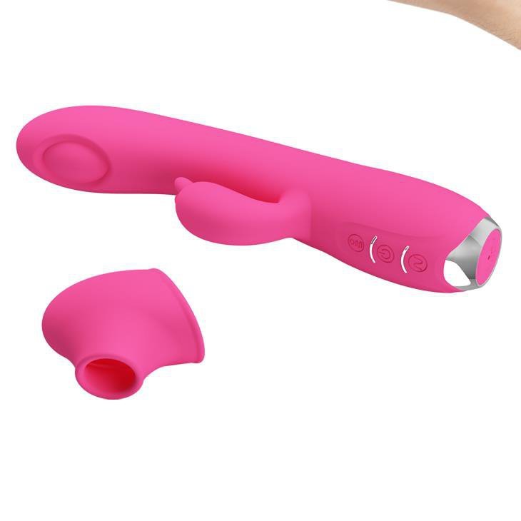 Pulsujący wibrator z króliczkiem Pretty Love Regina Pink