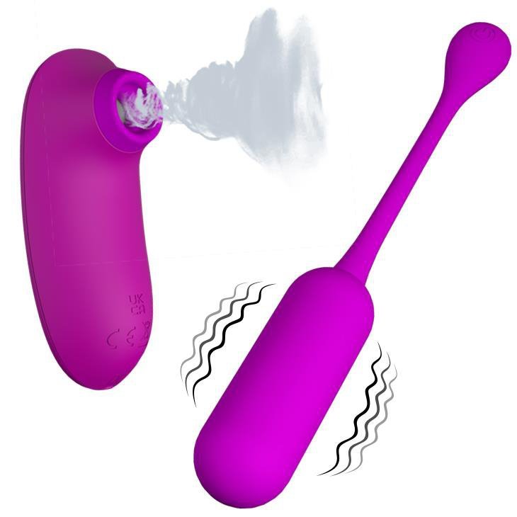 2w1 masażer ssący + jajko wibrujące Pretty Love Curupira