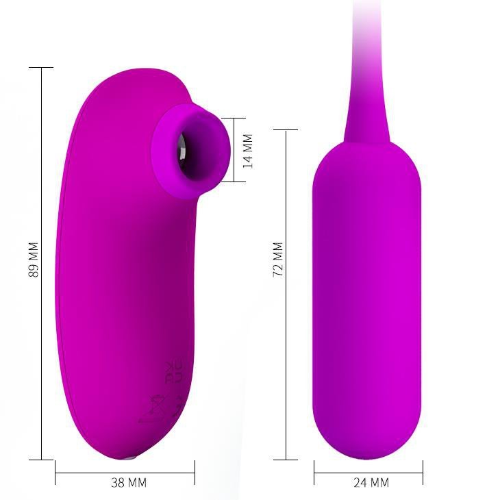 2w1 masażer ssący + jajko wibrujące Pretty Love Curupira
