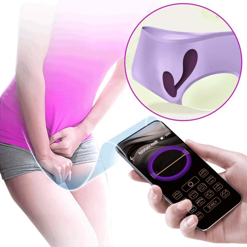 Wibrator do majtek punktu G sterowany smartfonem aplikacją 12 wibracji