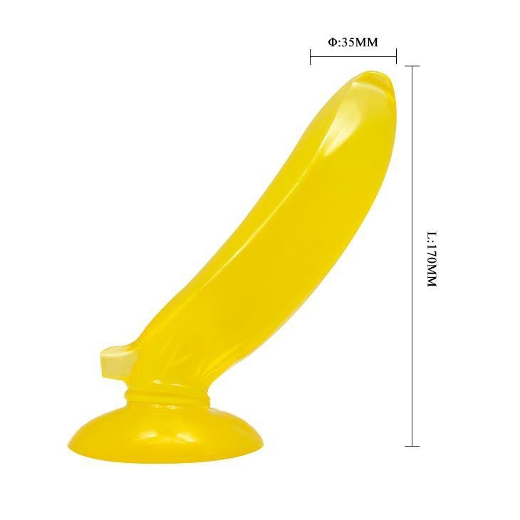 Banan na przyssawce dildo owocowe 17 cm