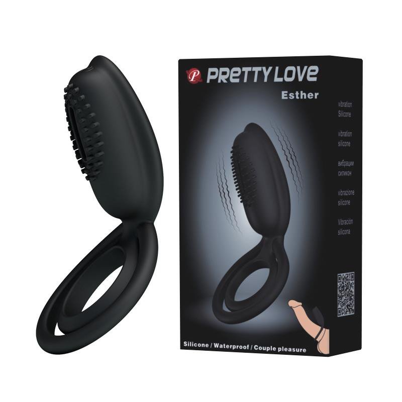 Podwójny pierścień erekcyjny masażer łechtaczki Pretty Love Esther