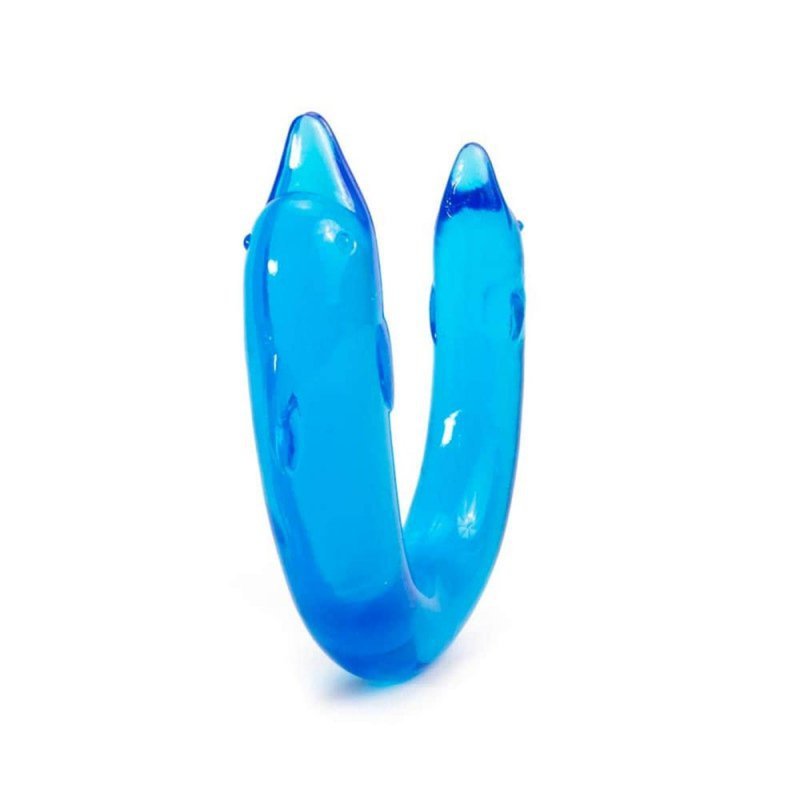 Analno - waginalne podwójne dildo delfinek
