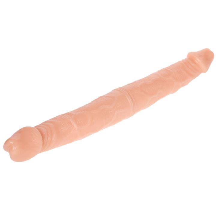 Dildo dwustronne giętkie lesbijskie 37 cm