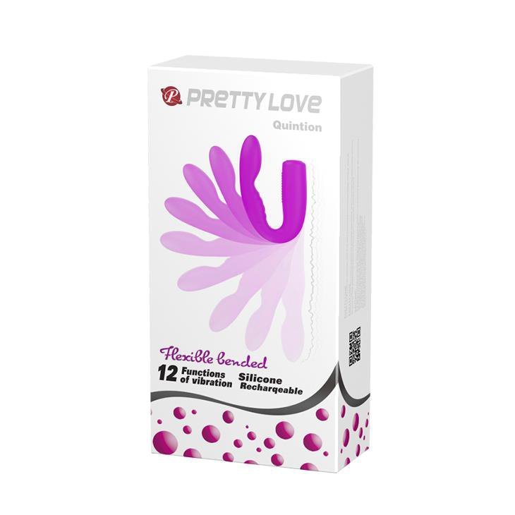 Wygięty elastyczny wibrator Pretty Love Quintion