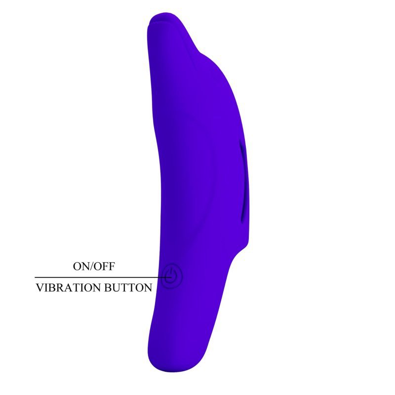 Wibrator na palec delfinek granatowy 10 funkcji wibracji