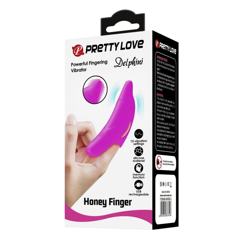 Wibrator na palec delfinek Pretty Love - Delphini