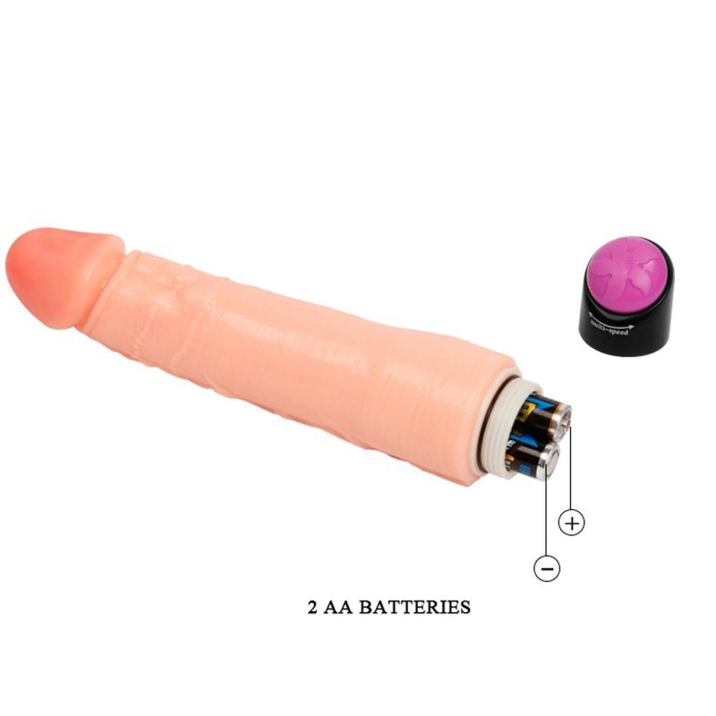 Wibrujące zakrzywione dildo Baile 25 cm