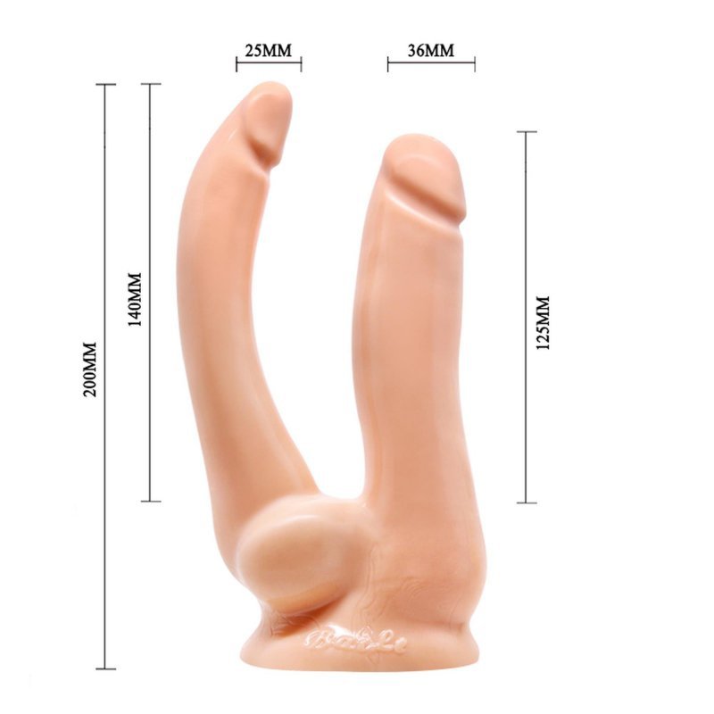 Podwójne dildo wibrujące waginalno analne Baile