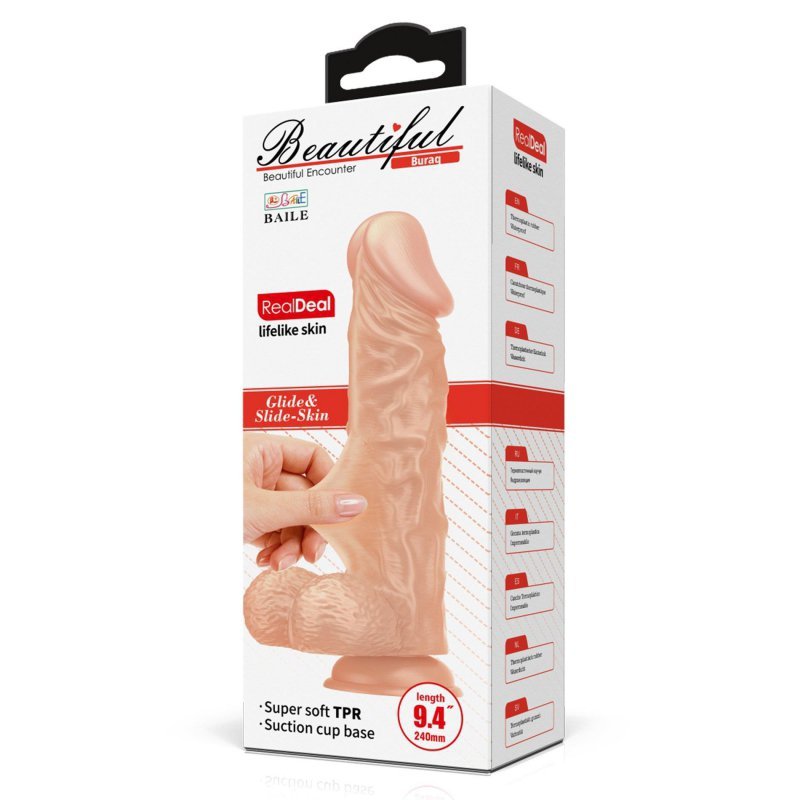 Realistyczny penis dildo z przyssawką  24 cm