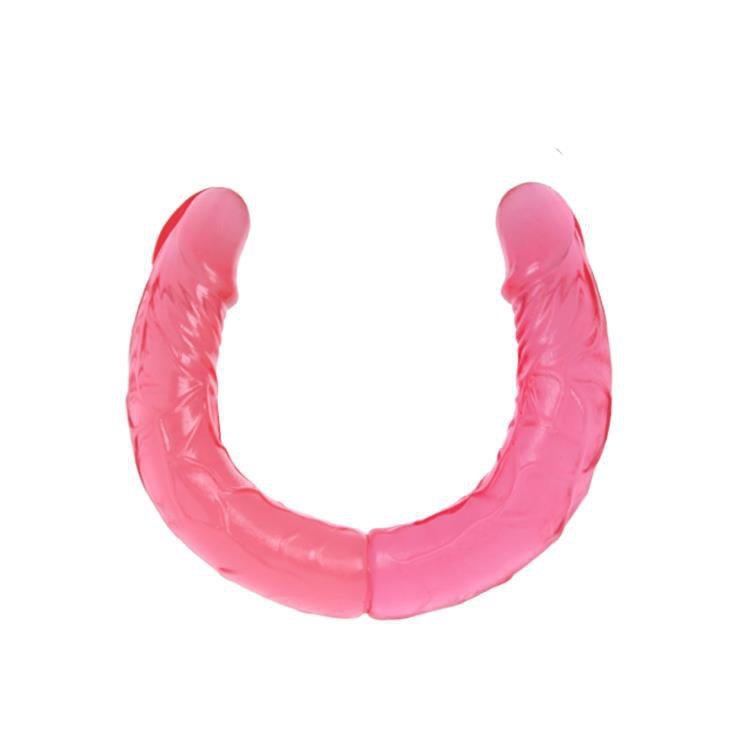 Podwójne żelowe elastyczne dildo 36 cm