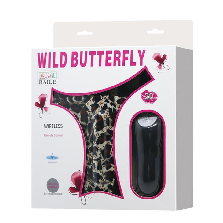 Zestaw wubromajtki wibrator + stringi w panterkę one size