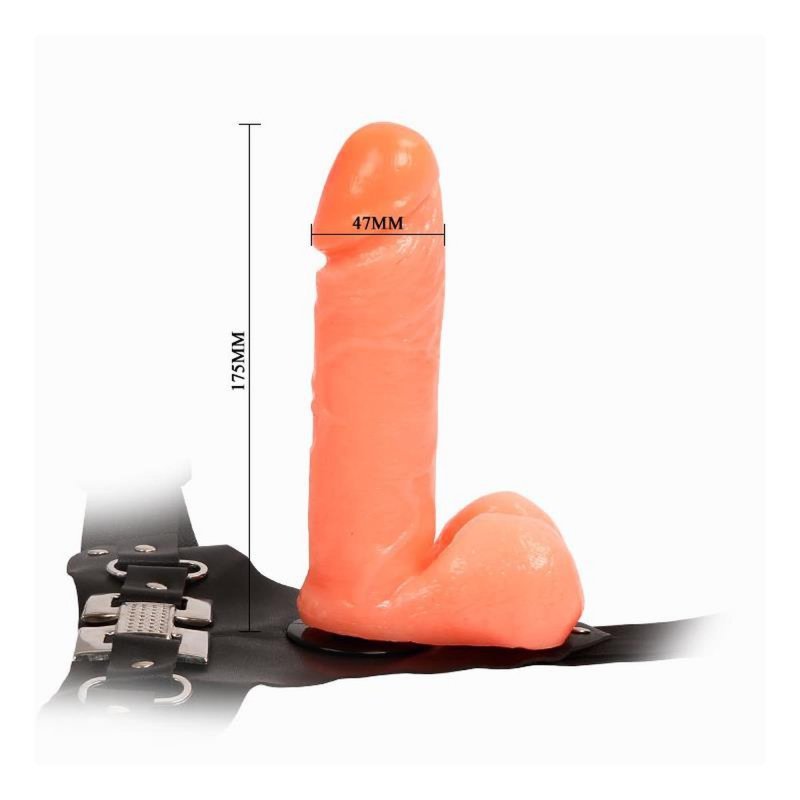 Strap-on pas uprząż dildo z jądrami zabawka erotyczna dla lesbijek