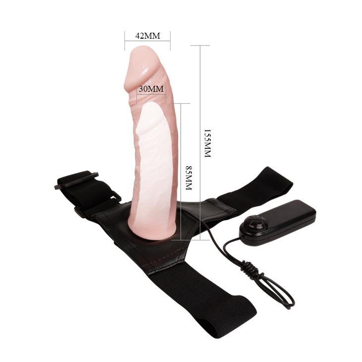 Żylaste dildo przedłużka proteza penisa strap on z funkcją wibracji