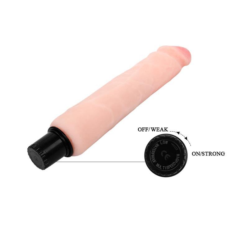 Realistyczny wibrator jak prawdziwy penis z cyber skóry 26 cm
